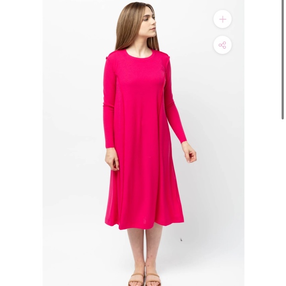 Current NYC Dresses & Skirts - Current NYC Velvet Tidal Dress in Electric Pink